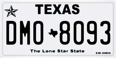 TX license plate DMO8093