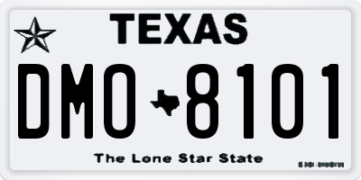 TX license plate DMO8101