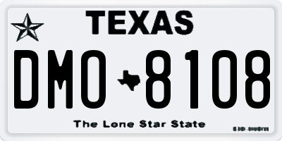 TX license plate DMO8108
