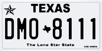 TX license plate DMO8111