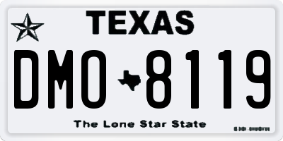 TX license plate DMO8119