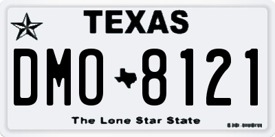 TX license plate DMO8121