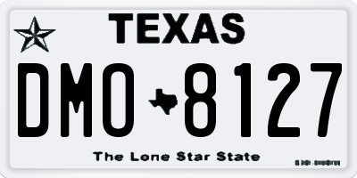 TX license plate DMO8127