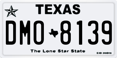 TX license plate DMO8139