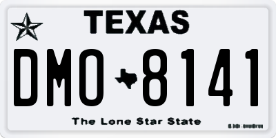 TX license plate DMO8141