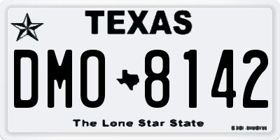 TX license plate DMO8142