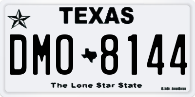TX license plate DMO8144