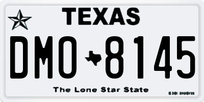 TX license plate DMO8145