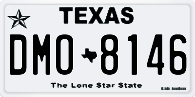 TX license plate DMO8146