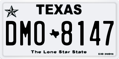 TX license plate DMO8147