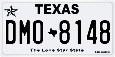 TX license plate DMO8148