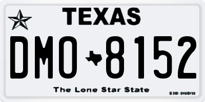 TX license plate DMO8152