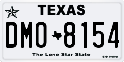 TX license plate DMO8154