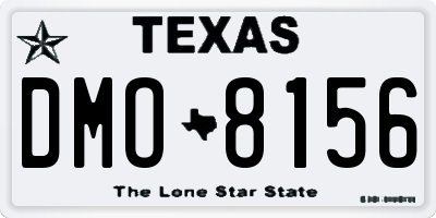 TX license plate DMO8156