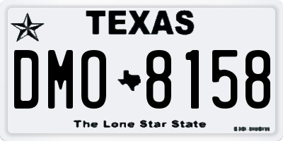 TX license plate DMO8158