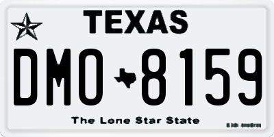 TX license plate DMO8159