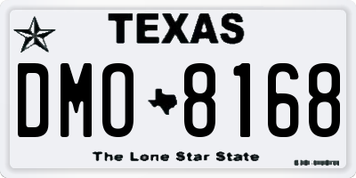 TX license plate DMO8168