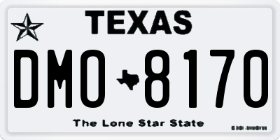 TX license plate DMO8170