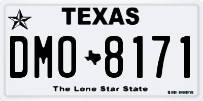 TX license plate DMO8171