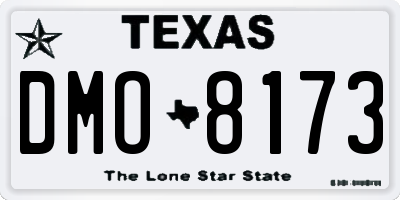 TX license plate DMO8173