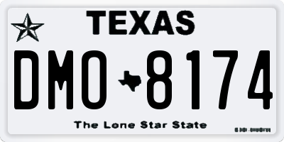 TX license plate DMO8174