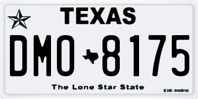 TX license plate DMO8175
