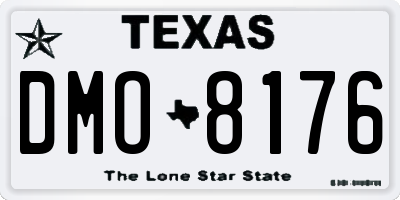 TX license plate DMO8176