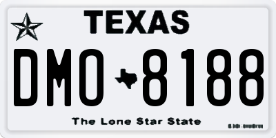 TX license plate DMO8188