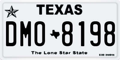 TX license plate DMO8198