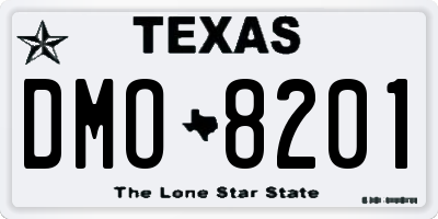 TX license plate DMO8201