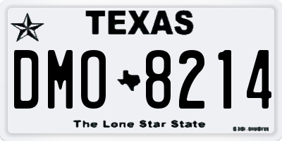 TX license plate DMO8214