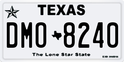 TX license plate DMO8240
