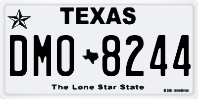 TX license plate DMO8244