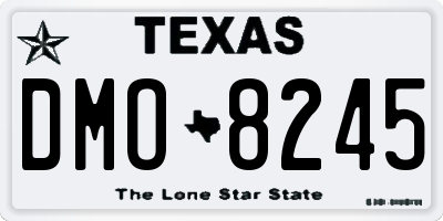 TX license plate DMO8245