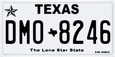 TX license plate DMO8246