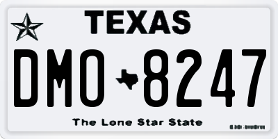 TX license plate DMO8247
