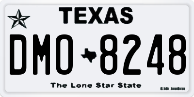 TX license plate DMO8248