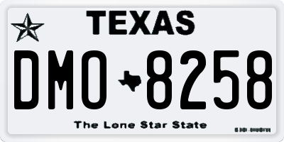 TX license plate DMO8258