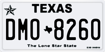 TX license plate DMO8260