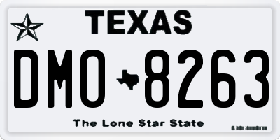 TX license plate DMO8263