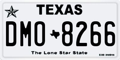 TX license plate DMO8266
