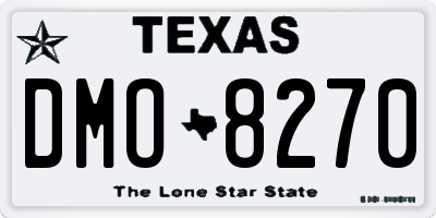 TX license plate DMO8270