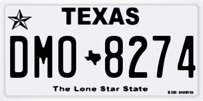 TX license plate DMO8274