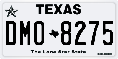 TX license plate DMO8275