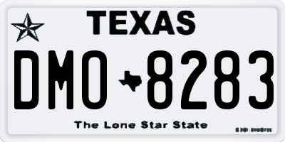 TX license plate DMO8283