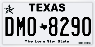 TX license plate DMO8290