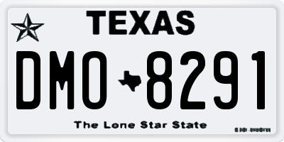TX license plate DMO8291