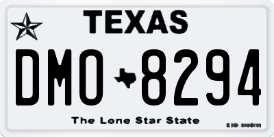 TX license plate DMO8294