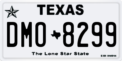TX license plate DMO8299