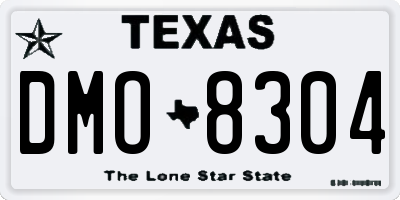 TX license plate DMO8304